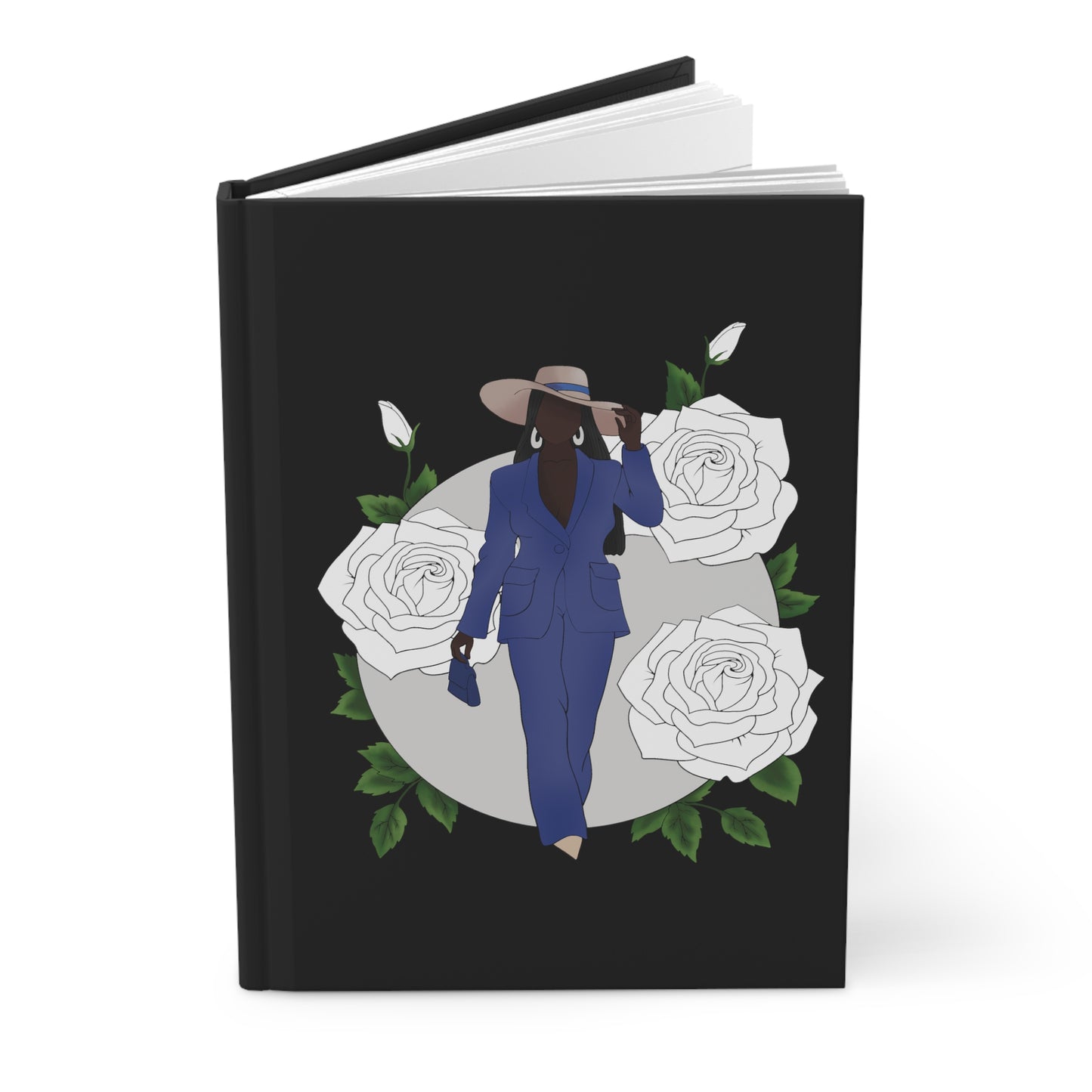 Fine in Blue Hardcover Journal (Black)