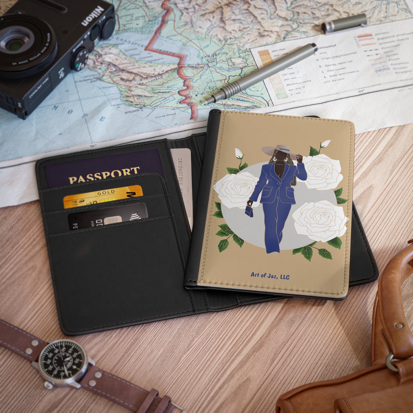 Fine in Blue Passport Cover
