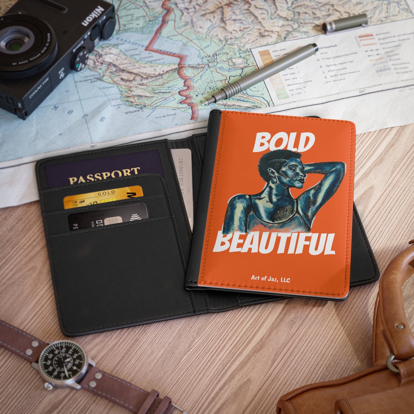 Bold and Beautiful Passport Cover (Orange)