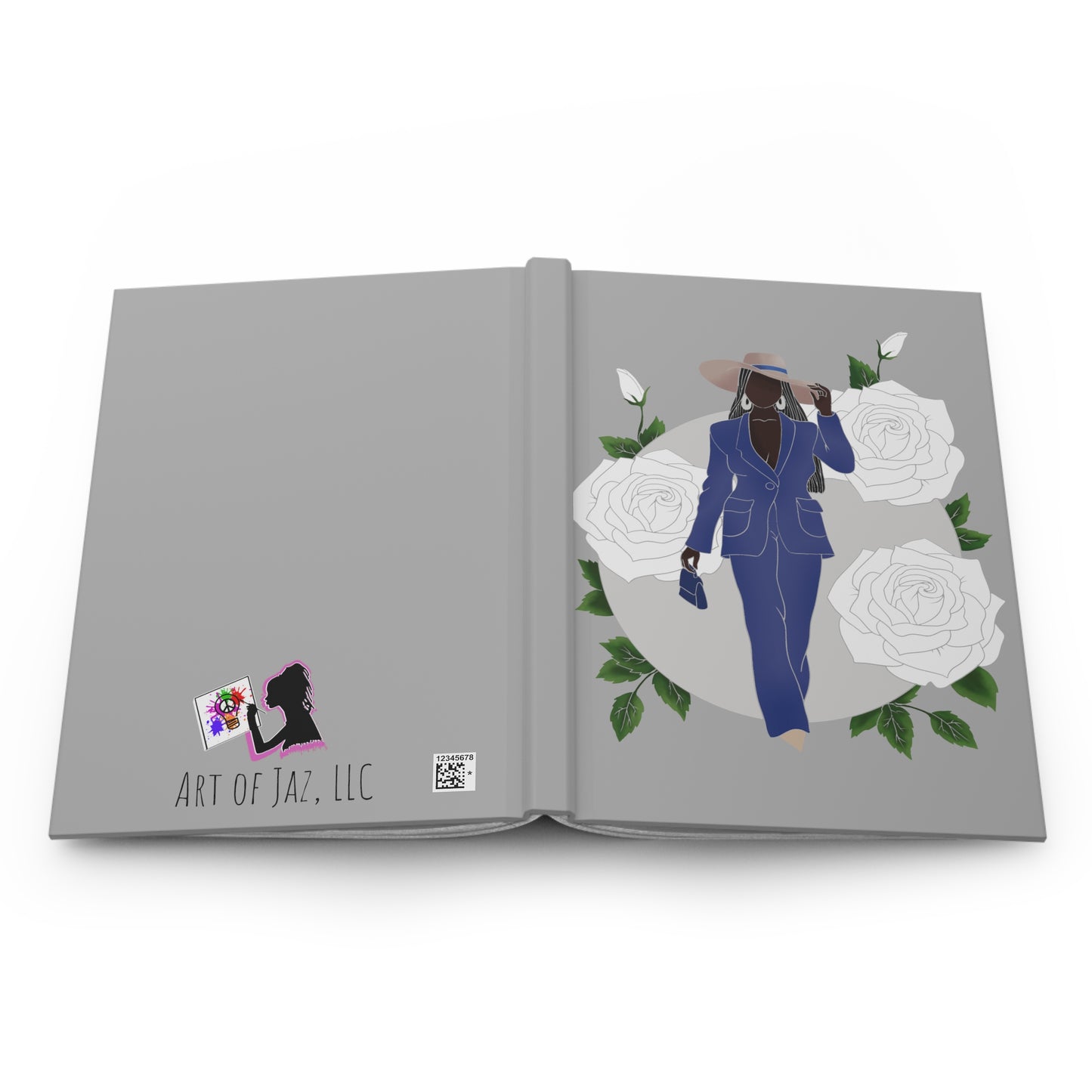 Fine In Blue Hardcover Journal (Gray)