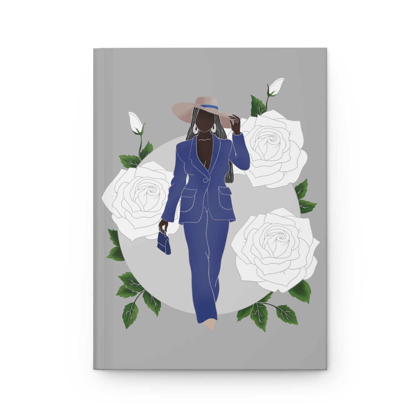 Fine In Blue Hardcover Journal (Gray)