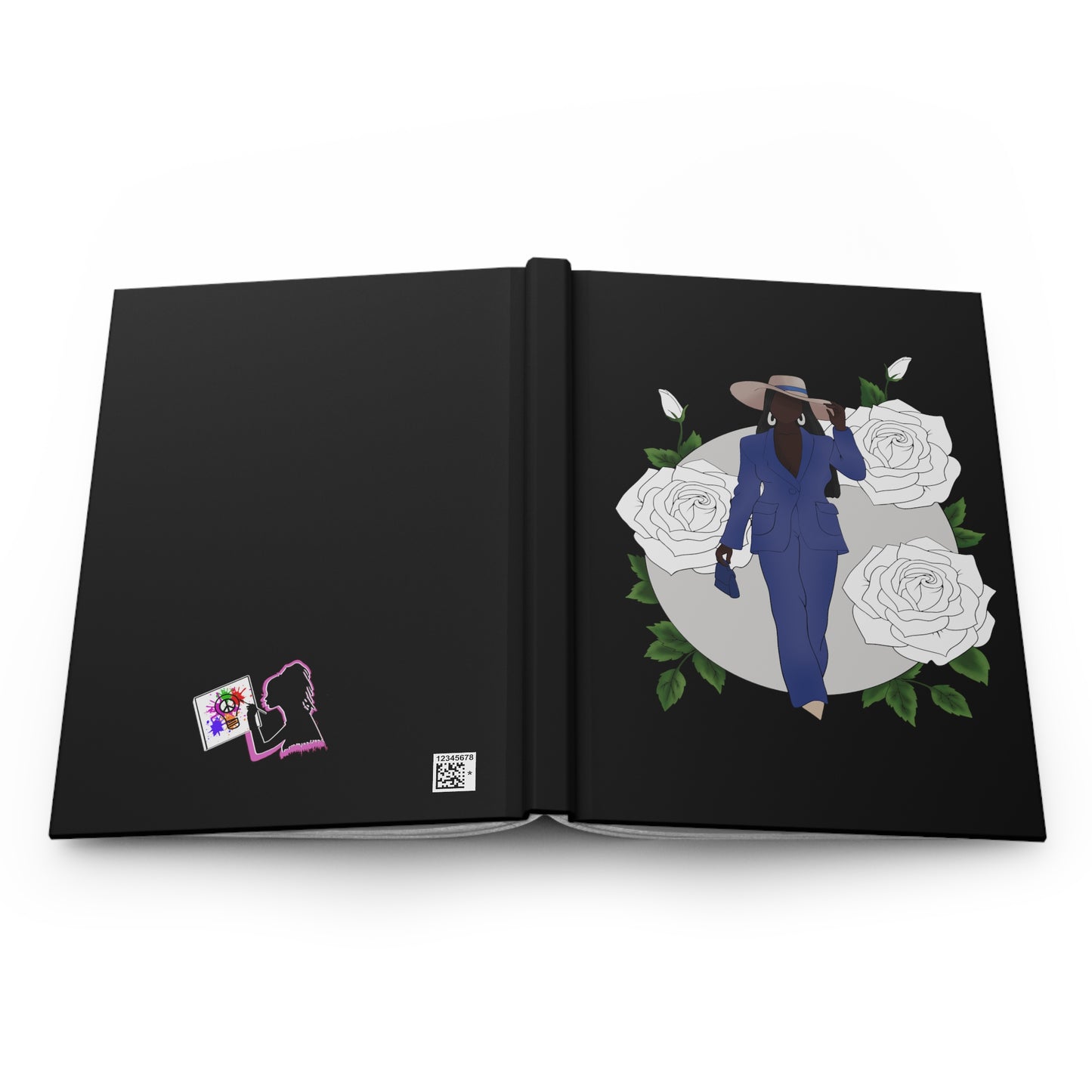 Fine in Blue Hardcover Journal (Black)