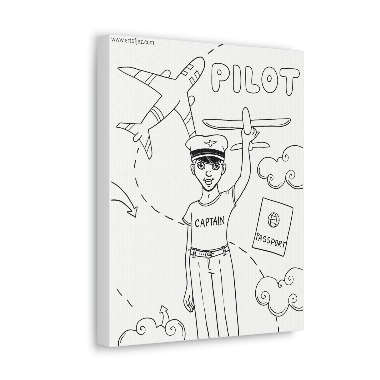 Pilot (Boy) Painting Canvas