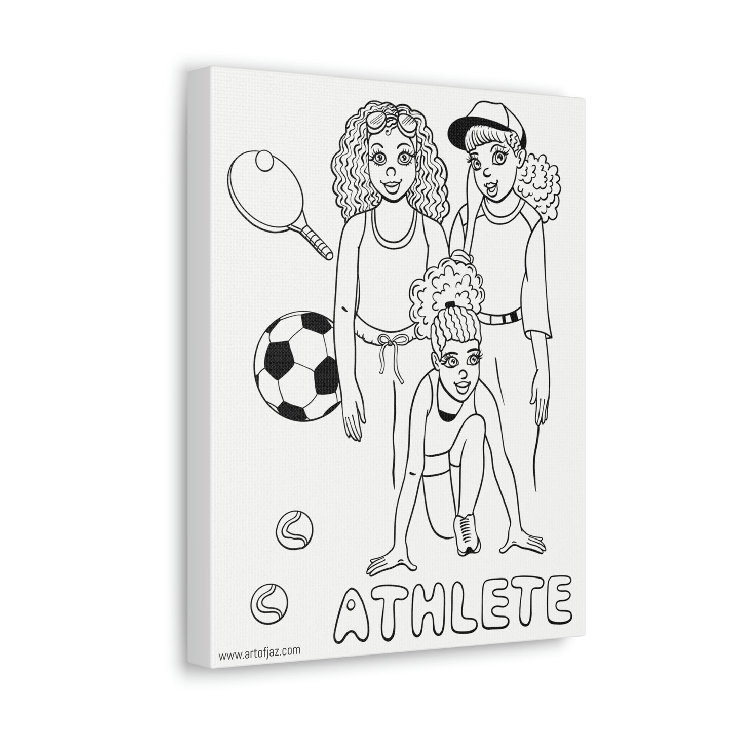 Athlete (Girl) Painting Canvas