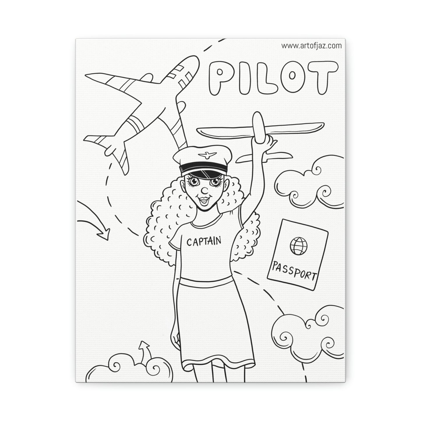 Pilot (Girl) Painting Canvas