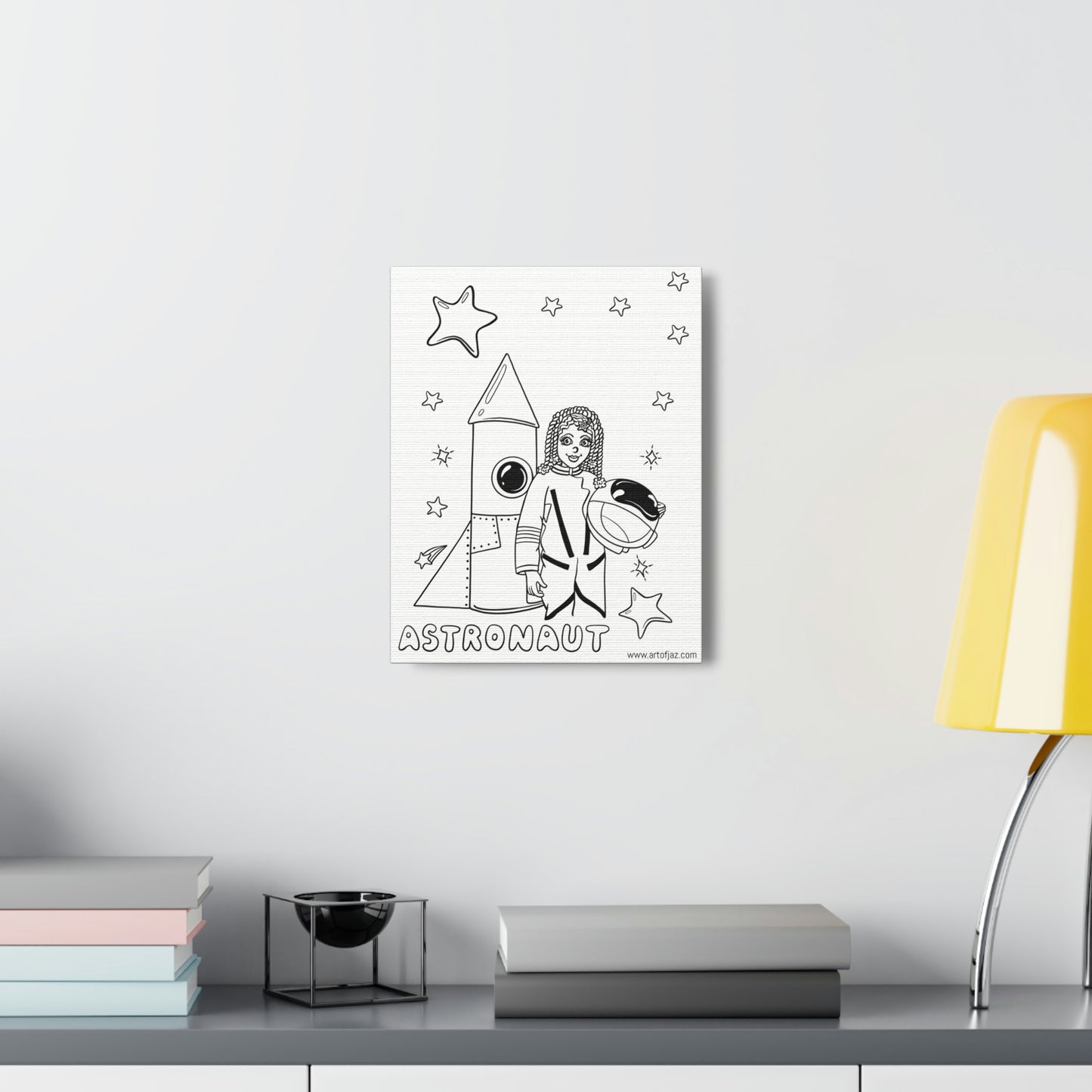 Astronaut (Girl) Painting Canvas