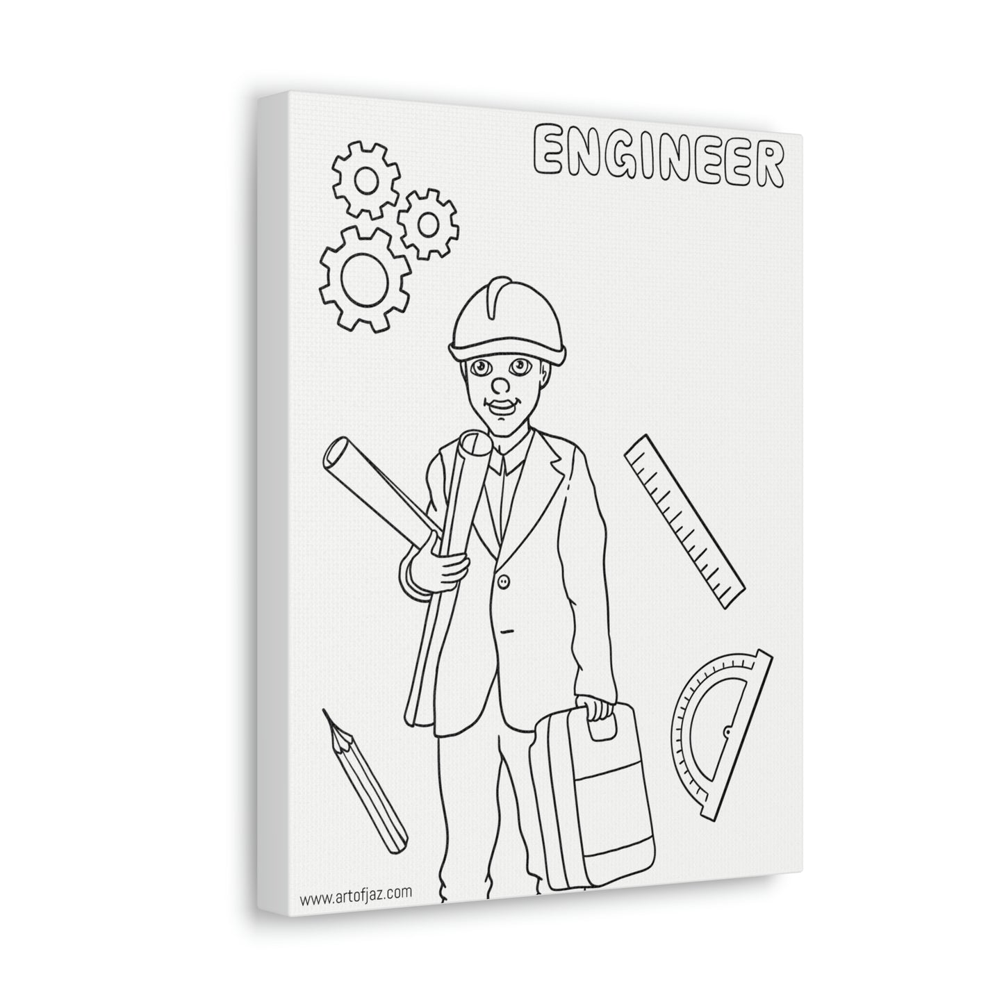 Engineer (Boy) Painting Canvas