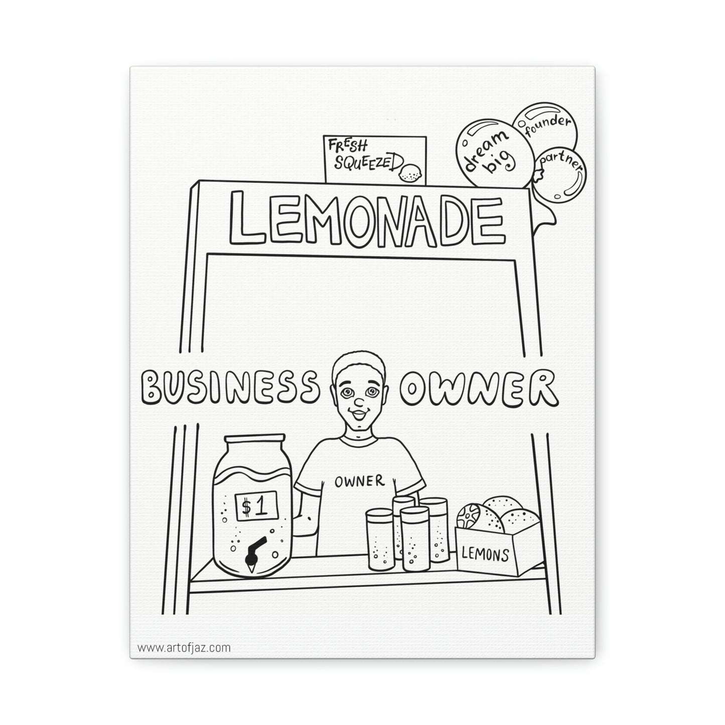 Business Owner (Boy) Painting Canvas