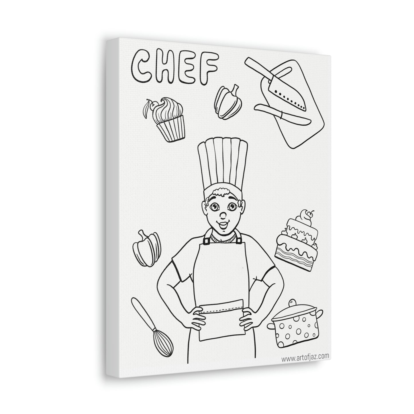Chef (Boy) Painting Canvas