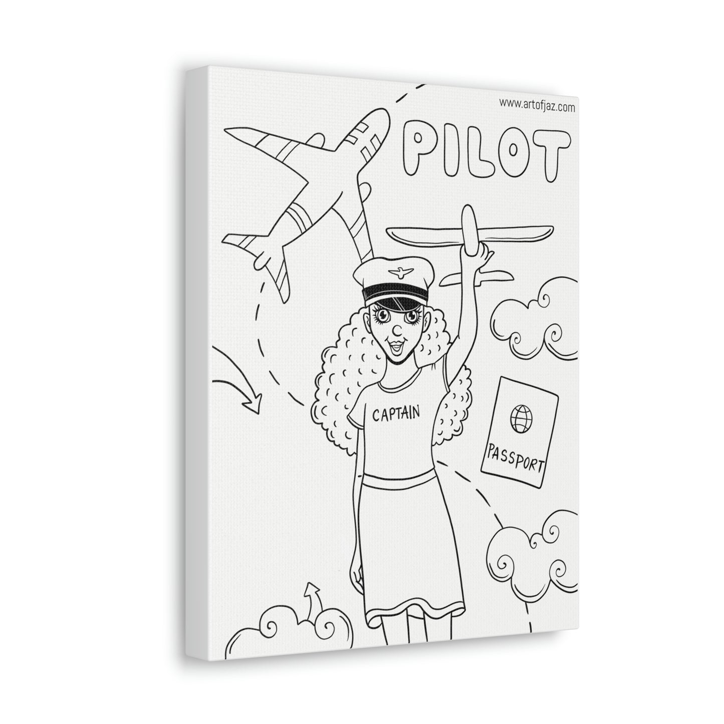 Pilot (Girl) Painting Canvas