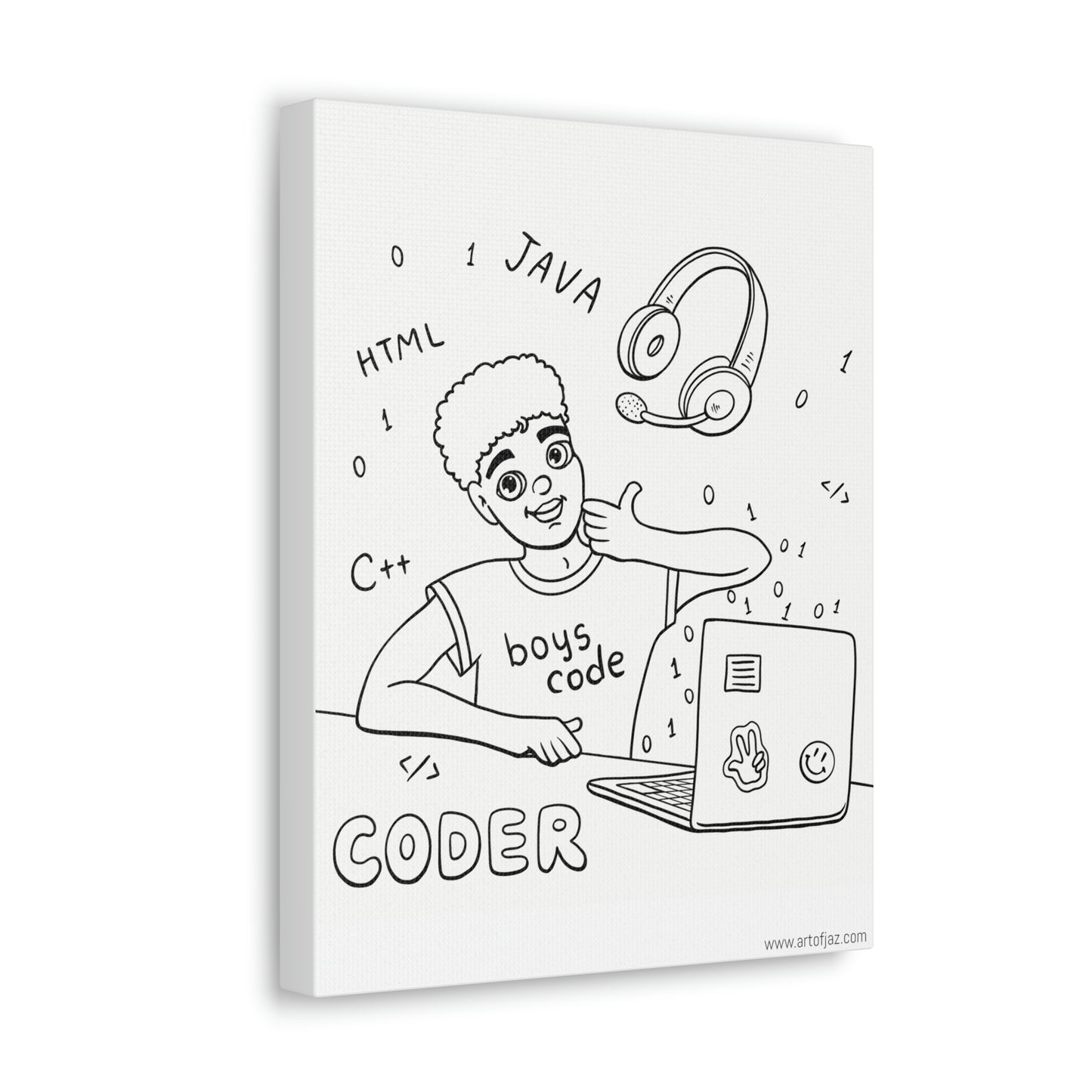 Coder (Boy) Painting Canvas