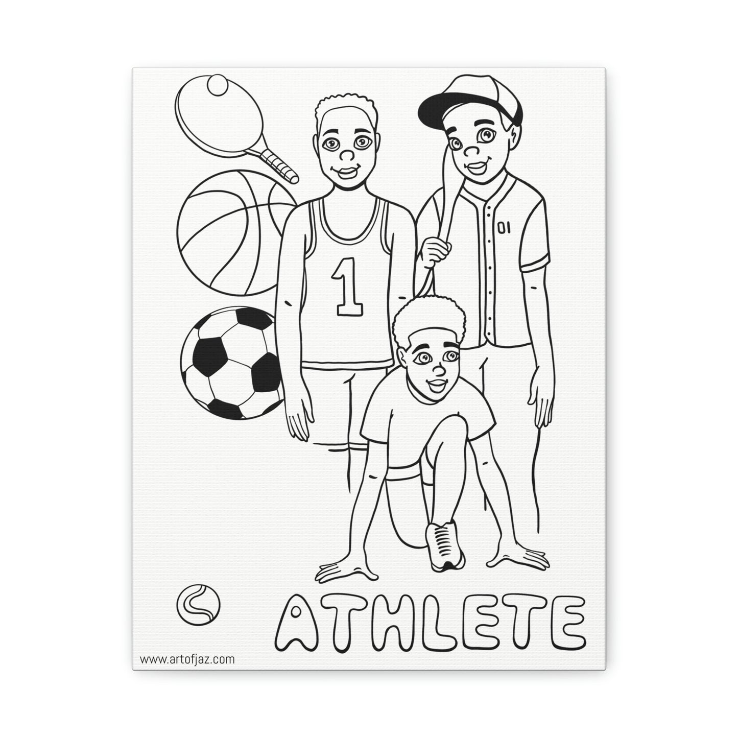 Athlete (Boy) Painting Canvas