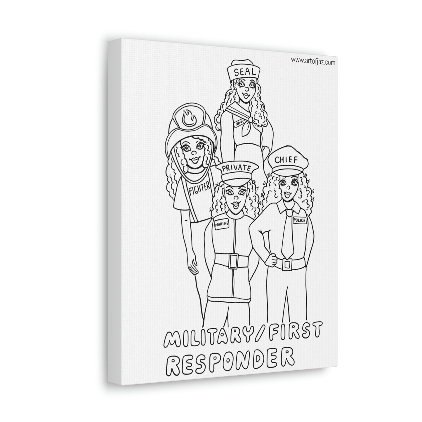 Military (Girl) Painting Canvas