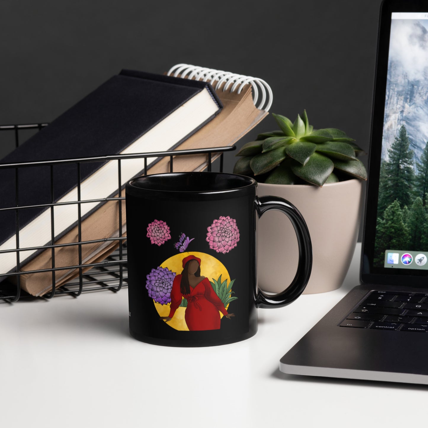 Live Bold! Black Glossy Mug