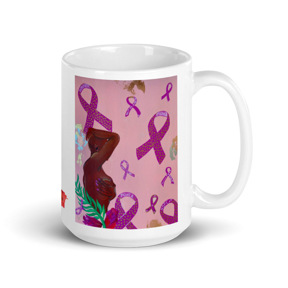 "Warrior" Breast Cancer Mug
