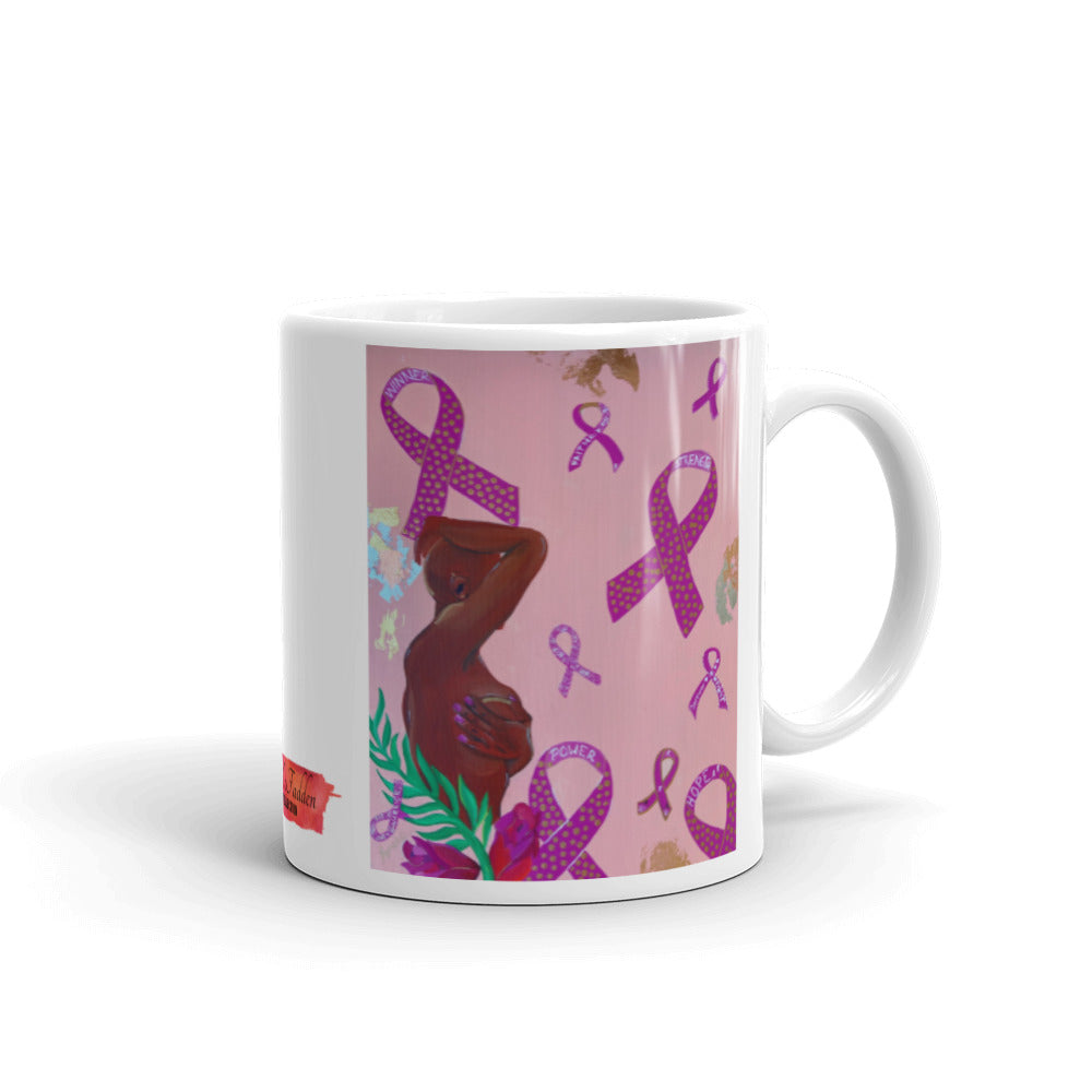 "Warrior" Breast Cancer Mug