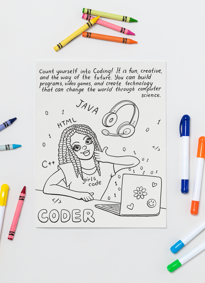 Color Your Way- Inspirational Career Coloring Book (For Girls)
