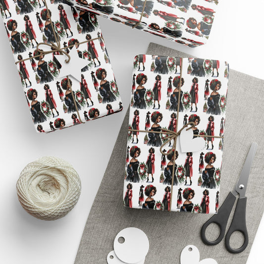 Christmas Gals Wrapping Paper