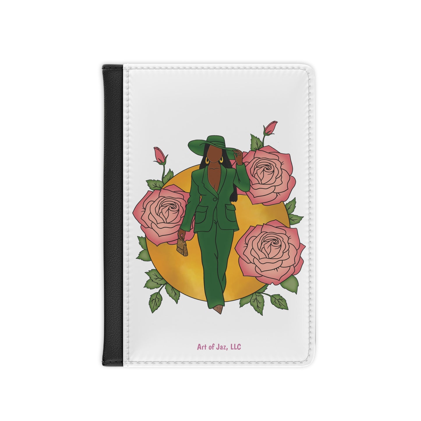 Pink and Green Passport Cover