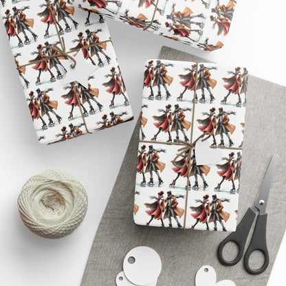 Ice Skating Christmas Wrapping Paper