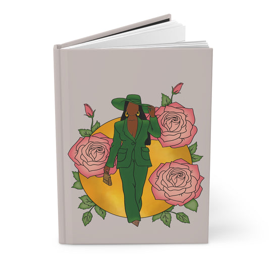 Pink and Green Hardcover Journal (Tan)