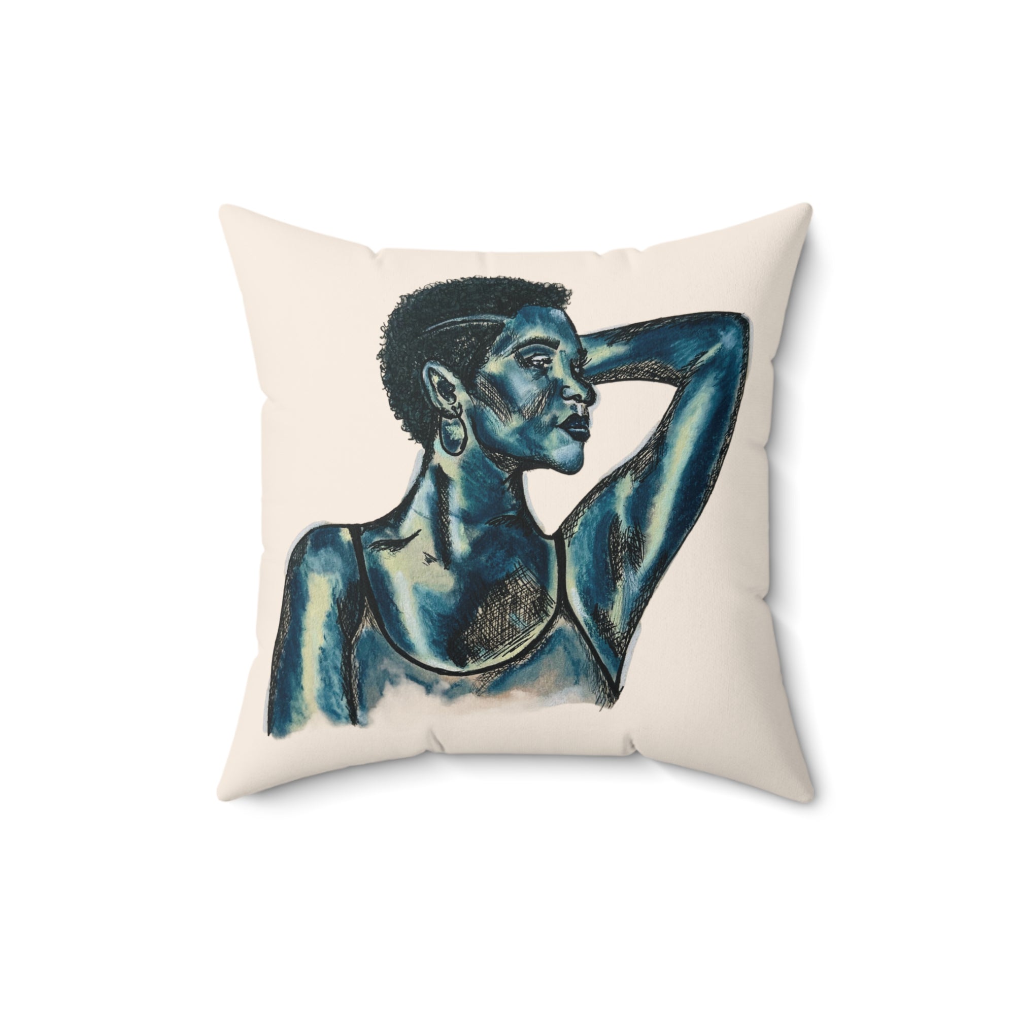 Azure Reflections- Pillow (Sand)