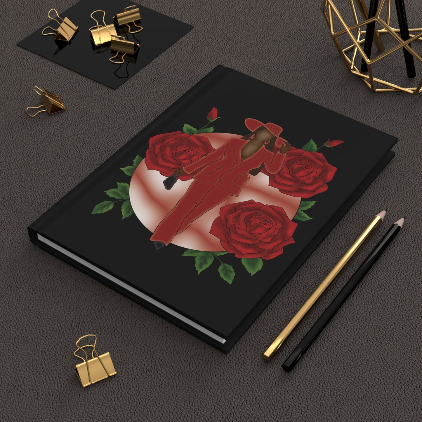 Diva Red Hardcover Journal (Black)