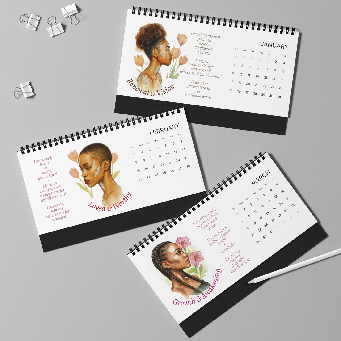 2026 Affirmation Desk Calendar