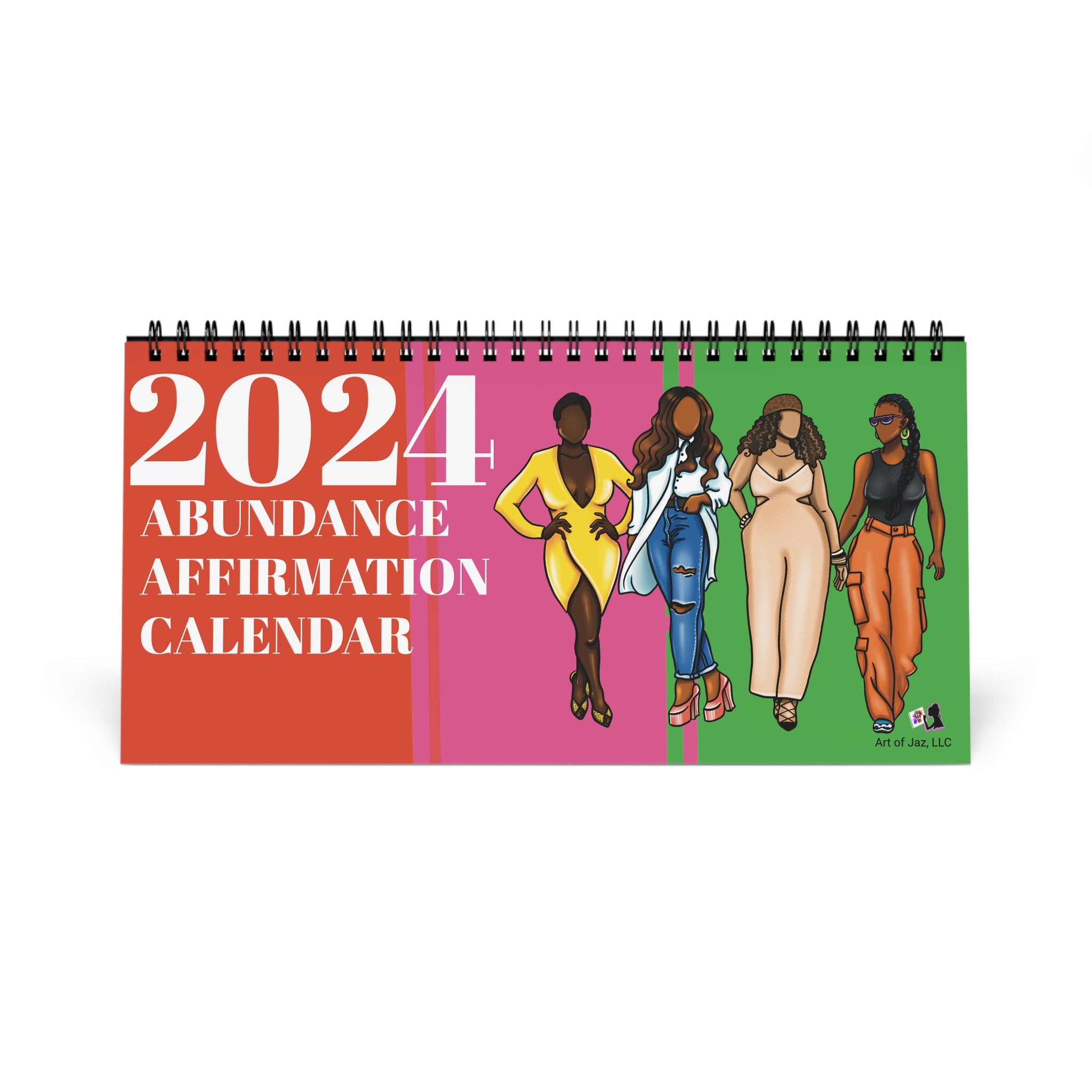 2024 Affirmation Desk Calendar Art of Jaz by Jazmine McFadden