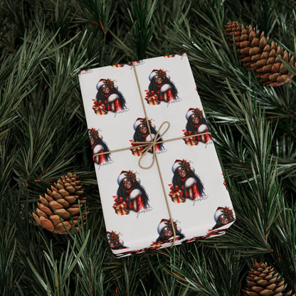 Black Girl Christmas Joy Wrapping Paper