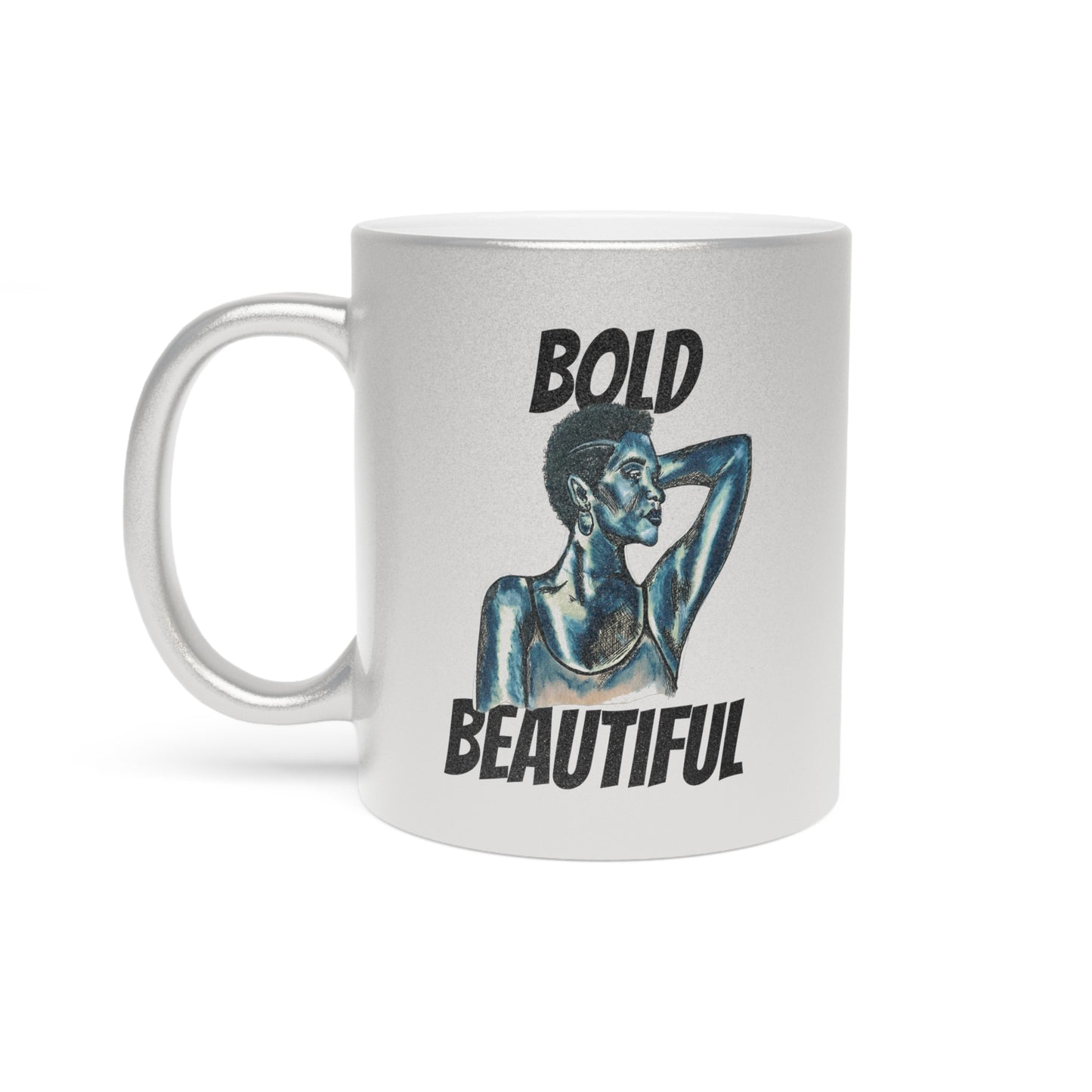 Bold and Beautiful Metallic Mug