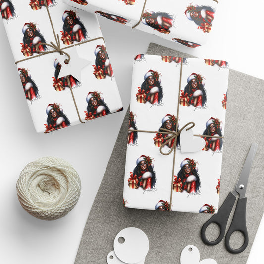 Black Girl Christmas Joy Wrapping Paper