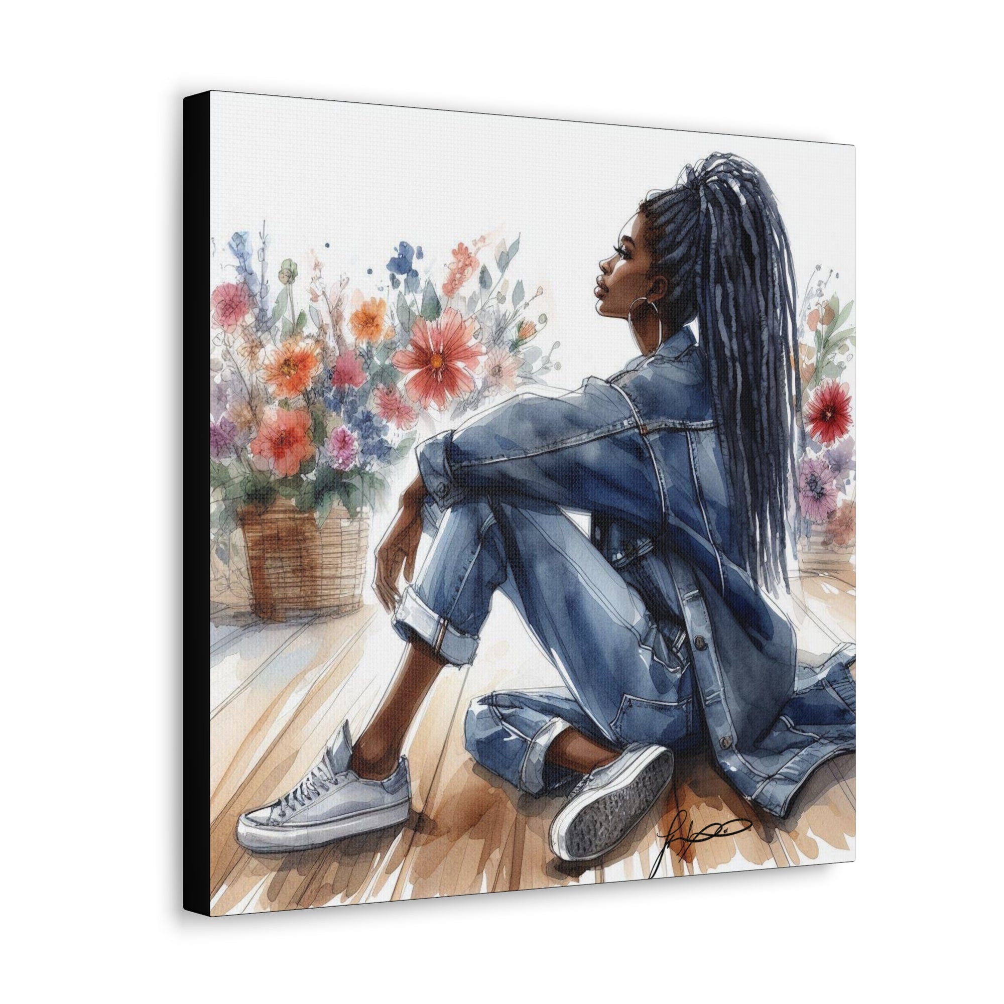 Loc'd Lady Canvas Print