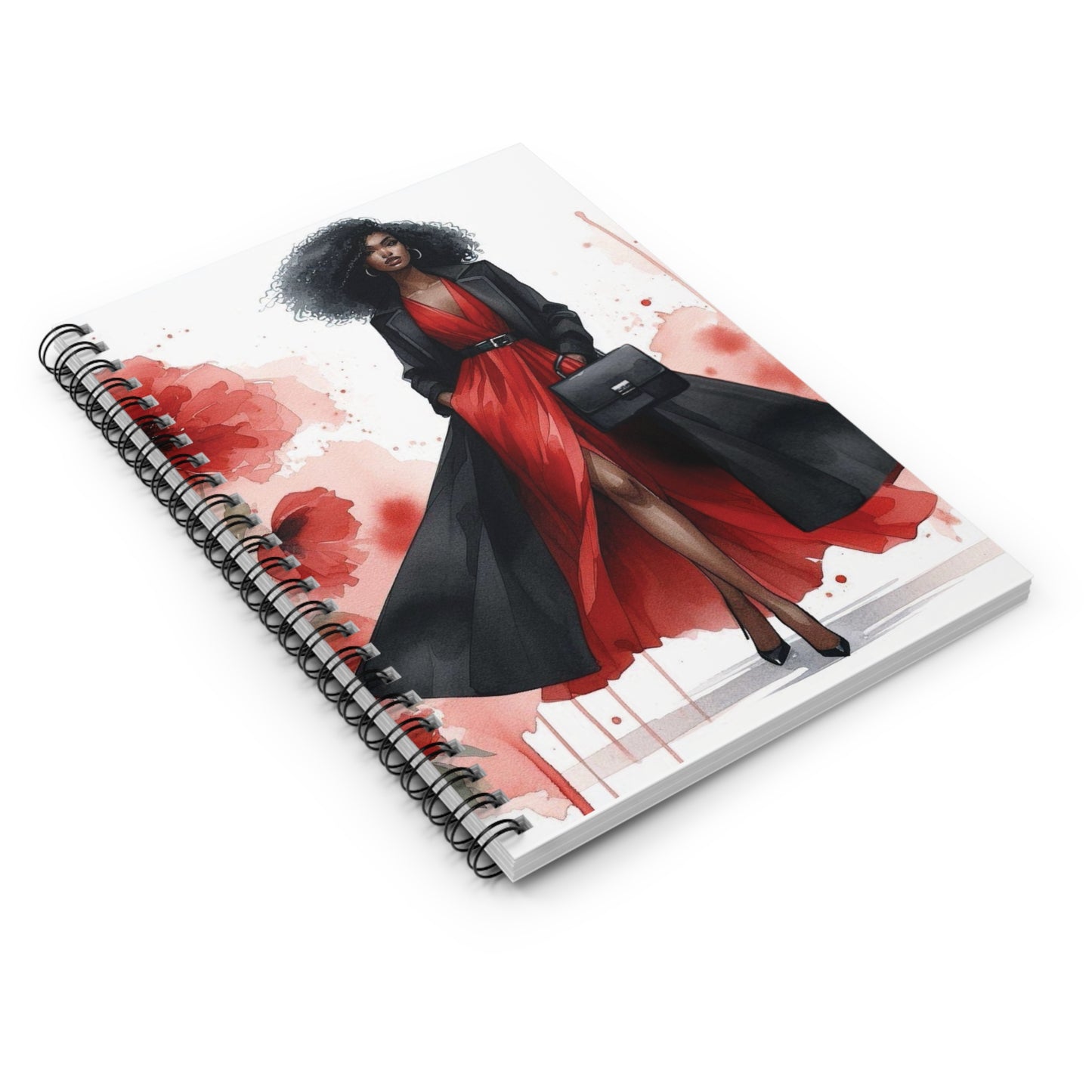 Lady in Red Spiral Journal