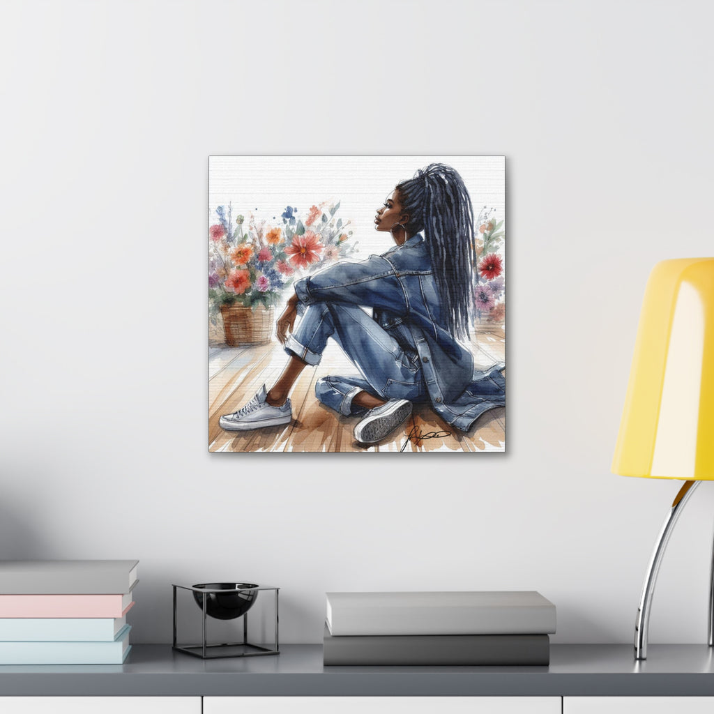 Loc'd Lady Canvas Print