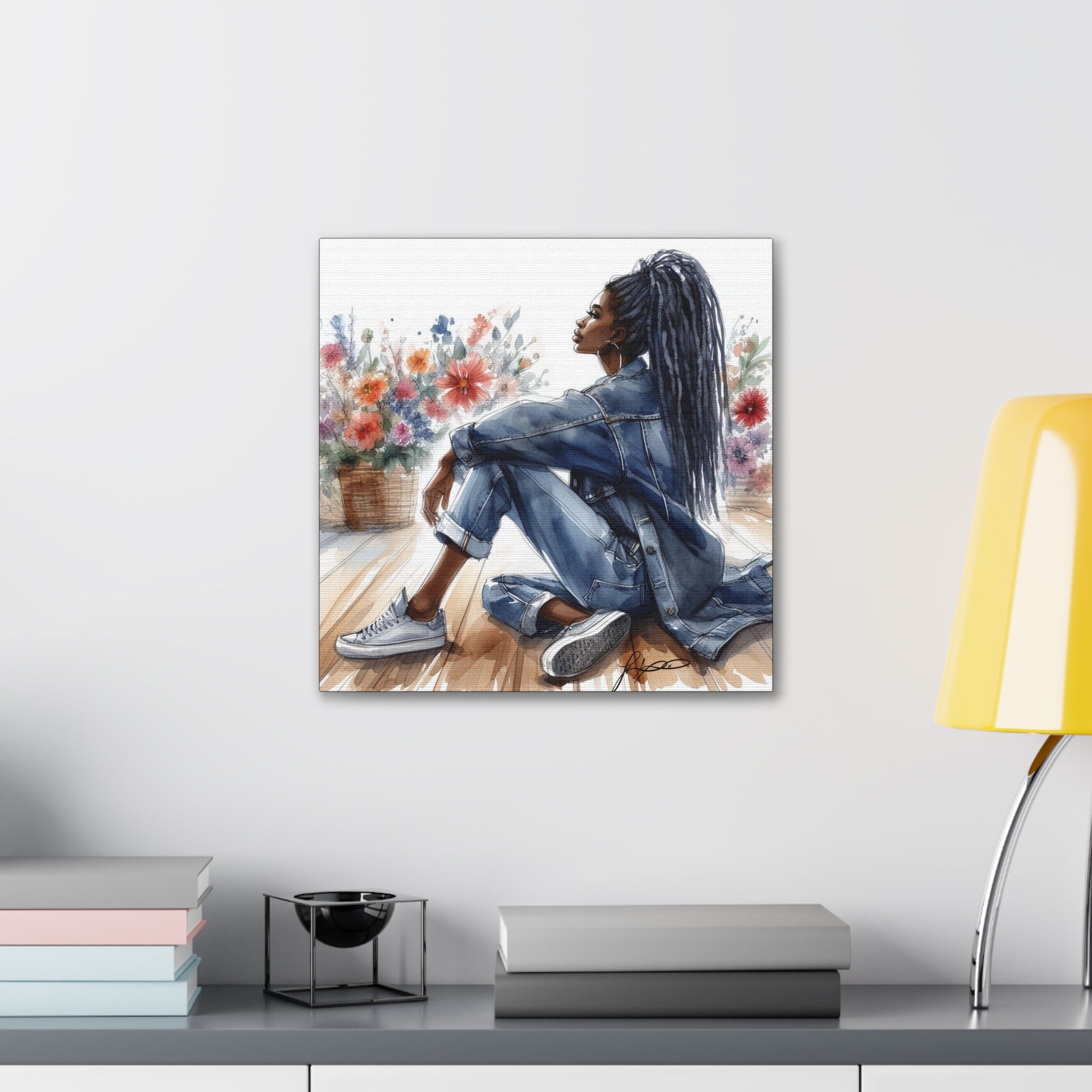 Loc'd Lady Canvas Print