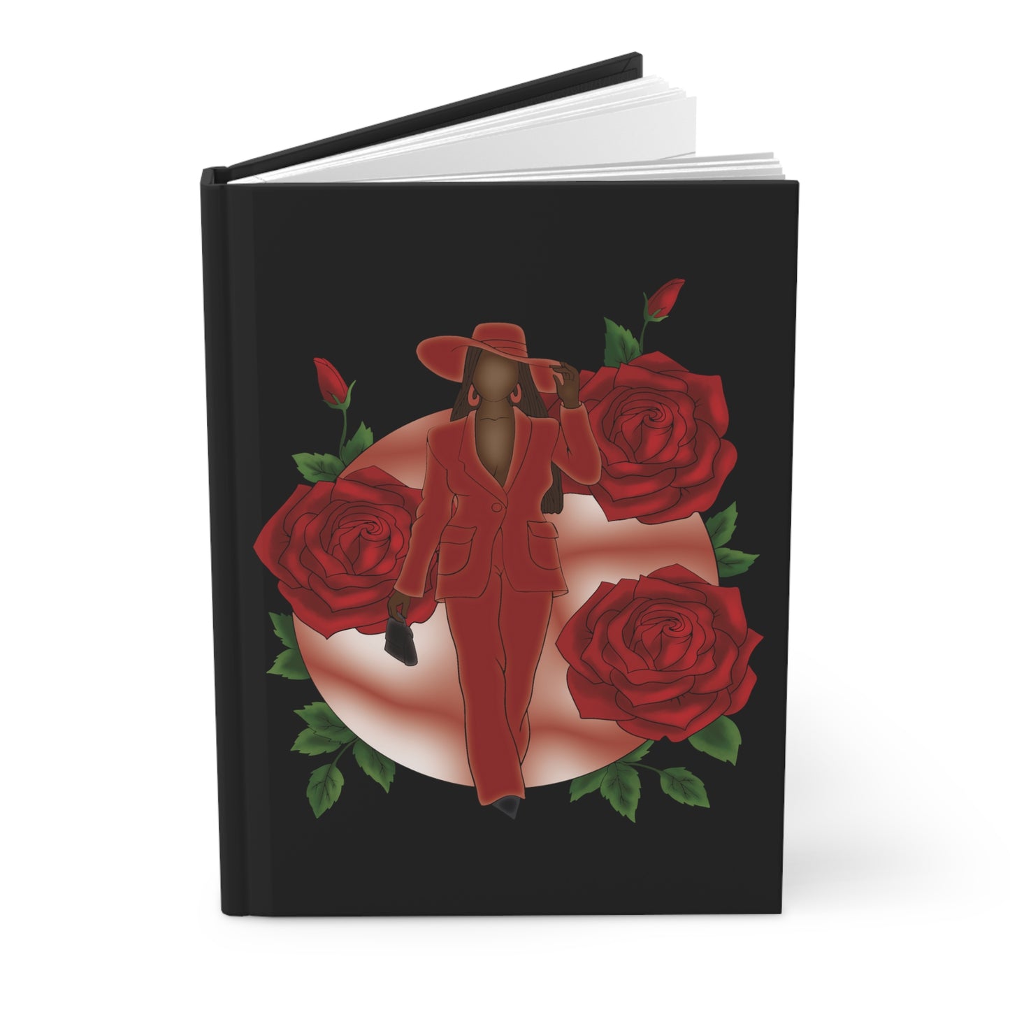Diva Red Hardcover Journal (Black)