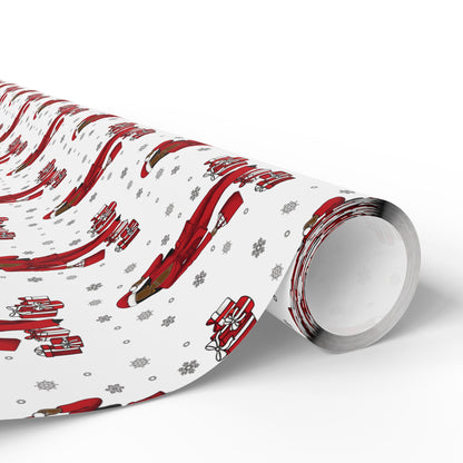 Lady In Red Christmas Wrapping Paper