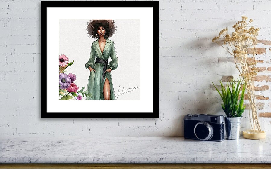 Green Ivy Framed Art Print