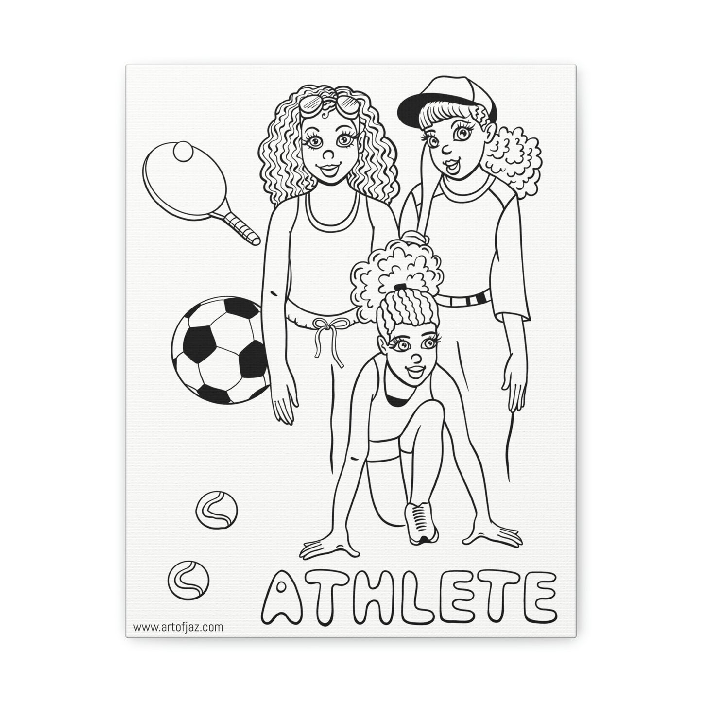 Athlete (Girl) Painting Canvas