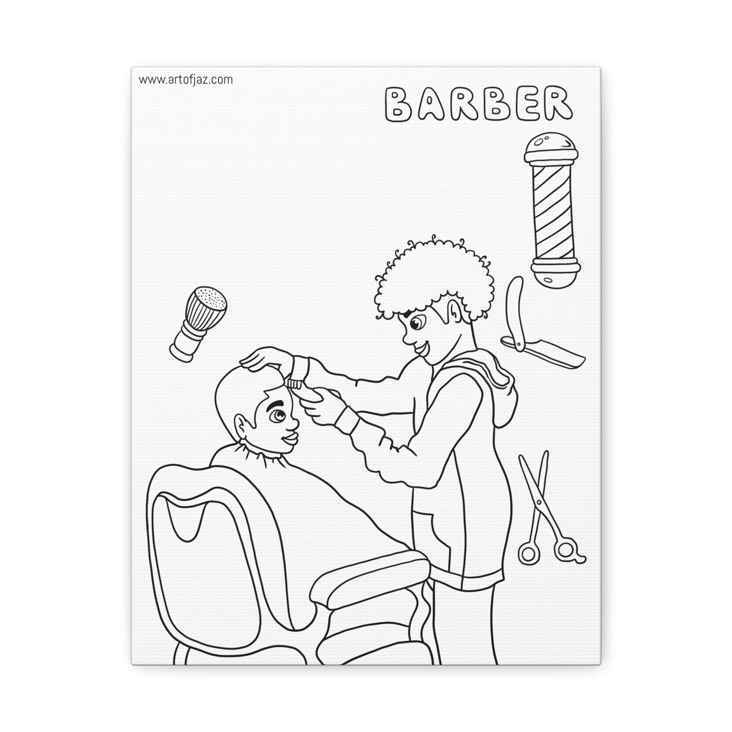 Barber (Boy) Painting Canvas