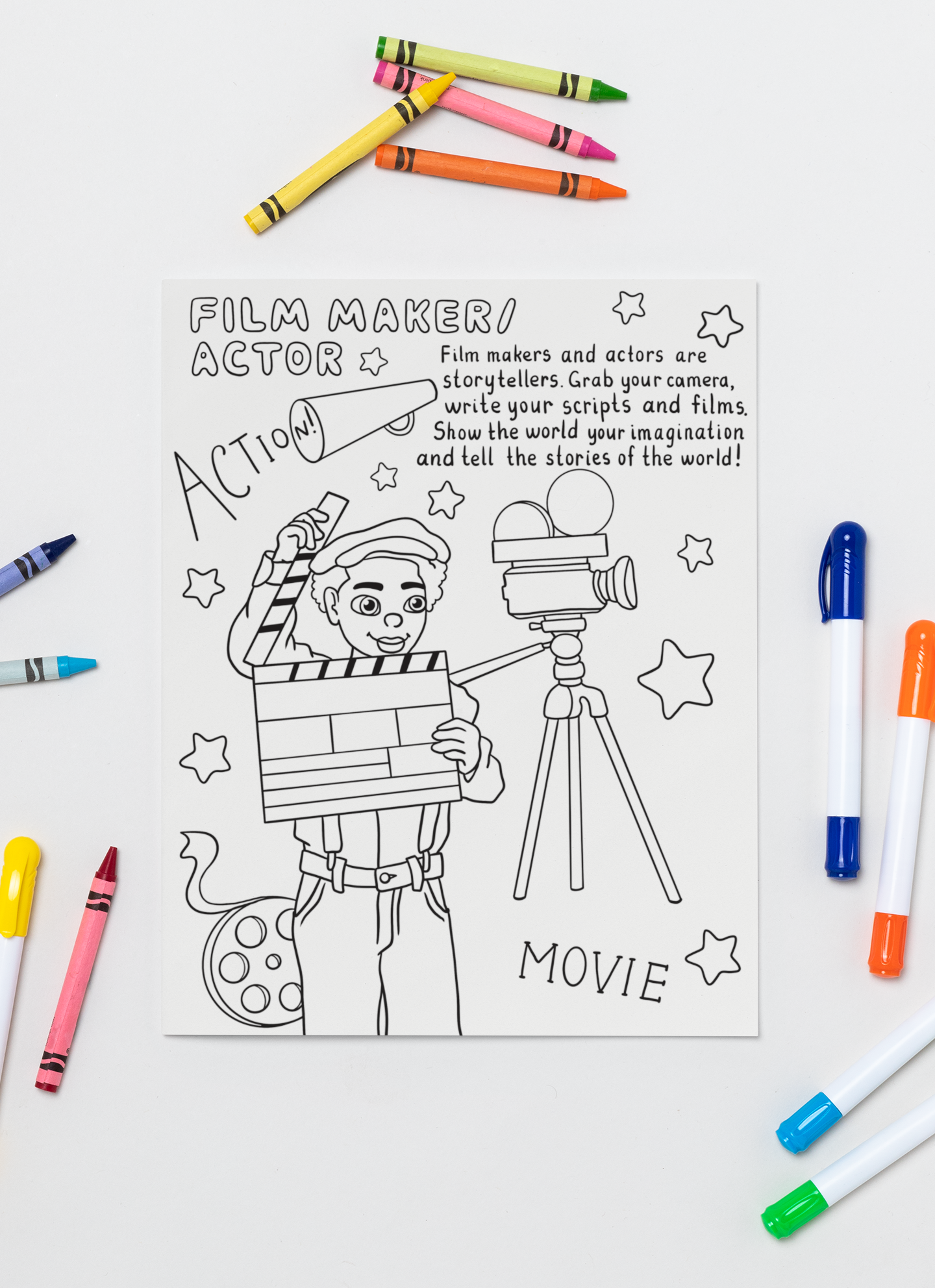 Color Your Way- Career Coloring Book (For Boys) w/ Crayons