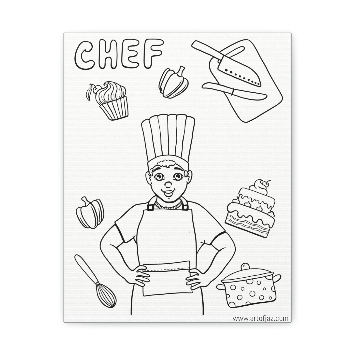 Chef (Boy) Painting Canvas