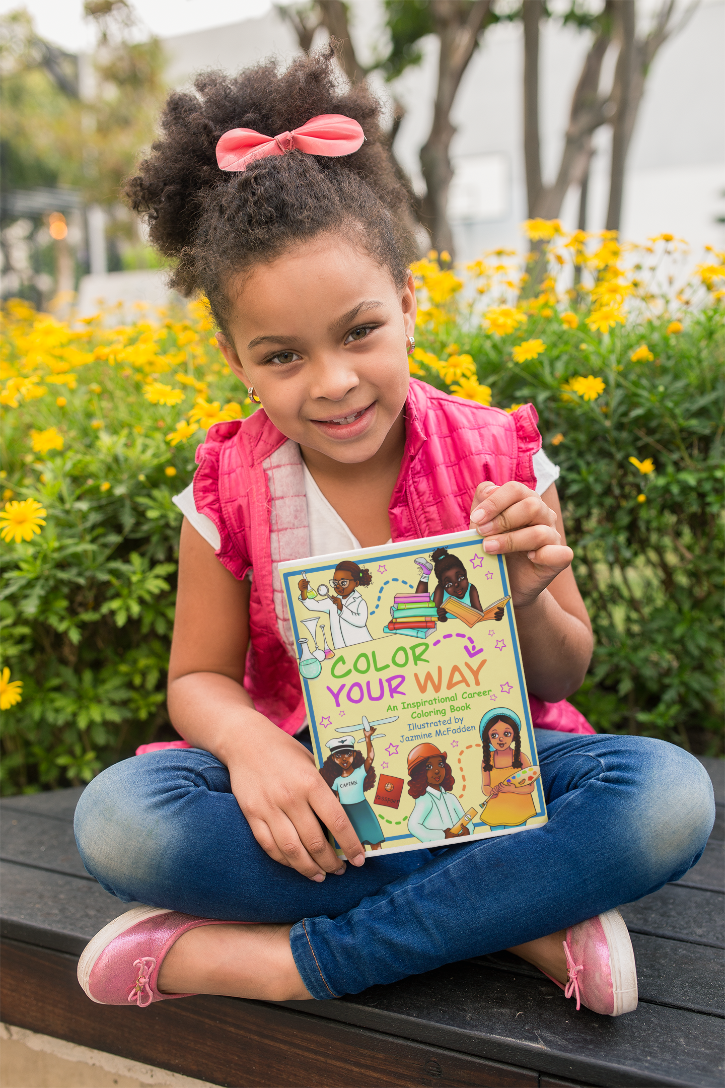Color Your Way- Career Coloring Book (For Girls) w/ Crayons
