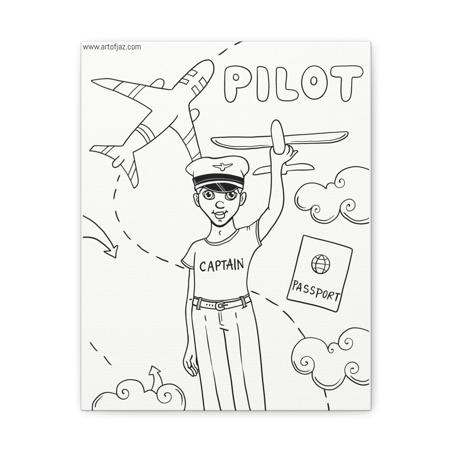 Pilot (Boy) Painting Canvas