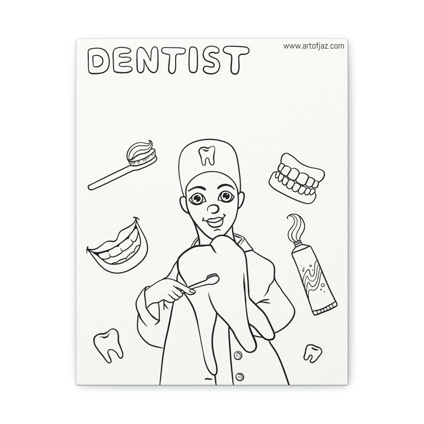 Dentist (Boy) Painting Canvas