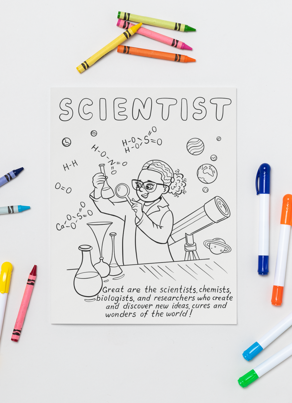 Color Your Way- Career Coloring Book (For Girls) w/ Crayons