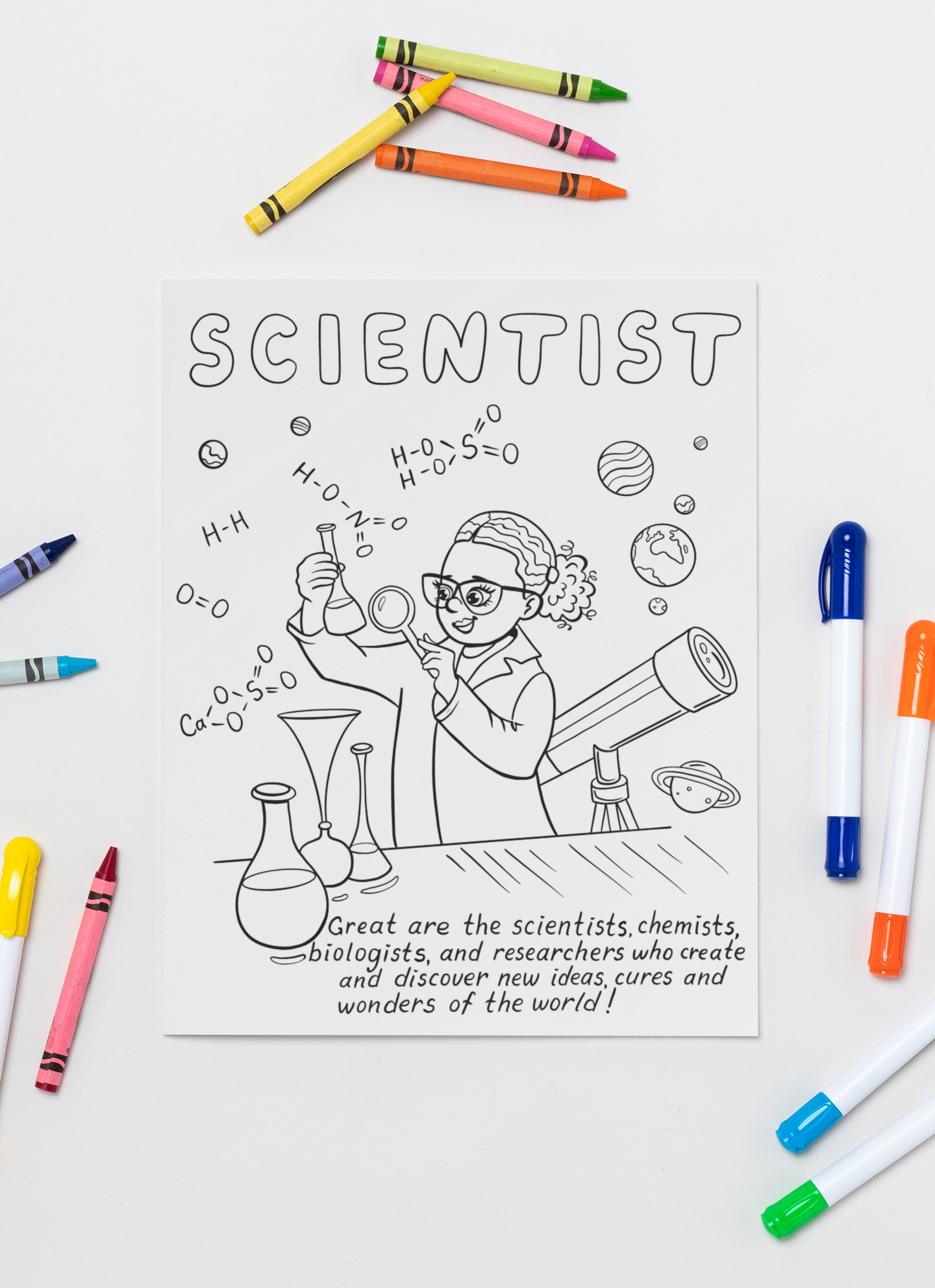 Color Your Way- Career Coloring Book (For Girls) w/ Crayons
