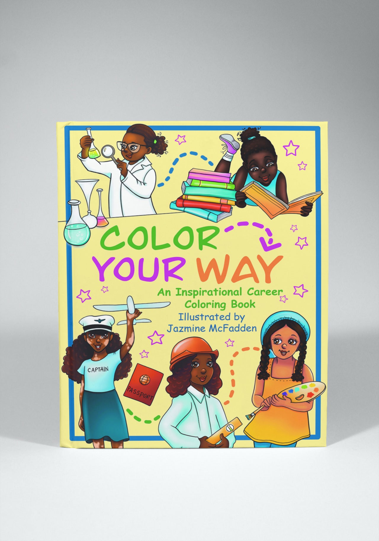 Color Your Way- Career Coloring Book (For Girls) w/ Crayons